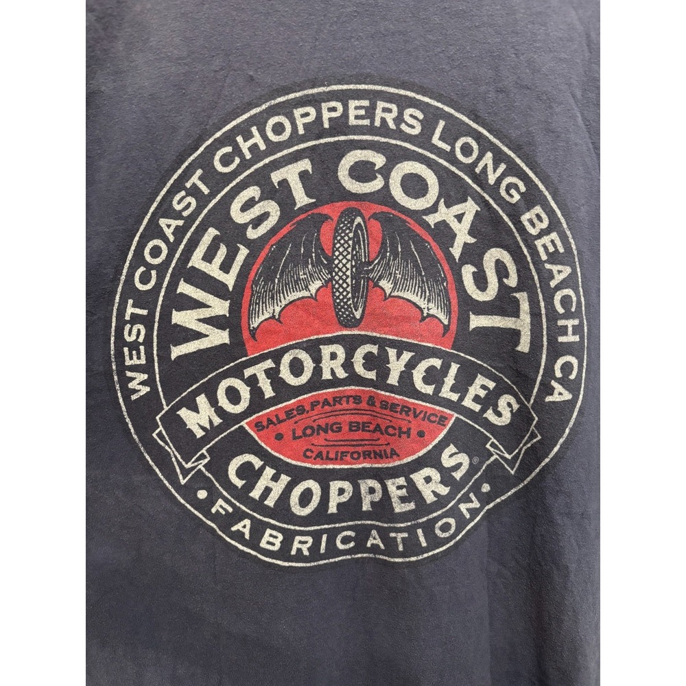 West Coast Choppers‎ Motorcycles T-Shirt Mens Black Cotton Graphic Large Vintage